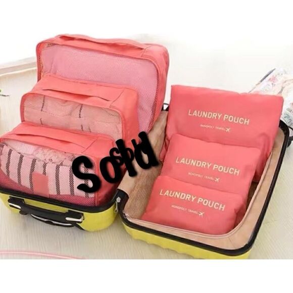 6 Piece Travel/Suitcase Organizers 5 Colors For Men & Women NWT - Picture 4 of 10